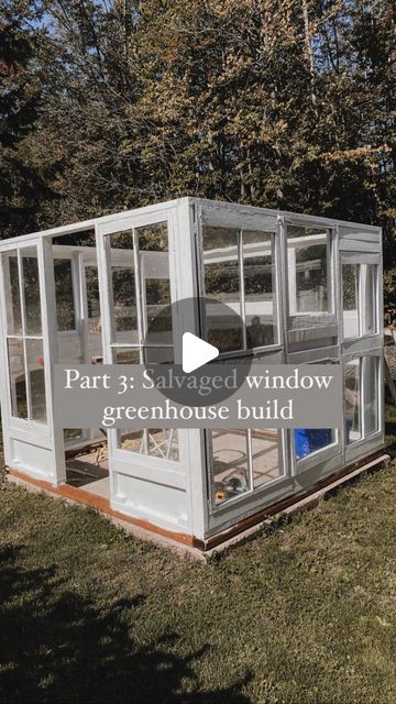 Tiny Green House Ideas, Green House Old Windows, Greenhouse From Old Windows Diy, Greenhouse With Old Windows, Green House Diy, Small Greenhouse Design, Old Window Greenhouse, Greenhouse Build, Window Greenhouse