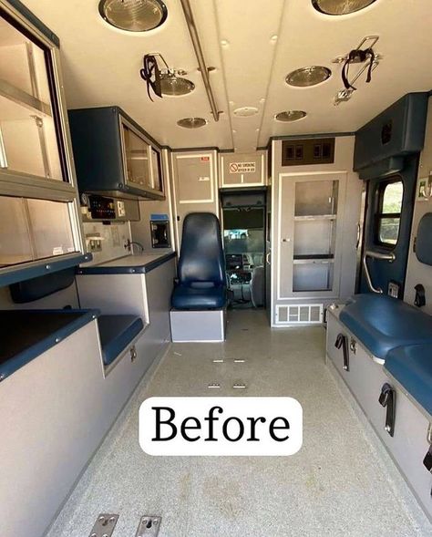 Living Van Life on Instagram: “📸 from @ambulance_conversion Follow if you want to get inspired Living Van Life ❤️ Use #livingvanlife to get featured 🚌” Trailer Renovation Ideas, Travel Trailer Renovation, Ambulance Camper, Ambulance Conversion, Small Travel Trailer, Living Van, Trailer Renovation, School Bus Camper, Bus Ideas