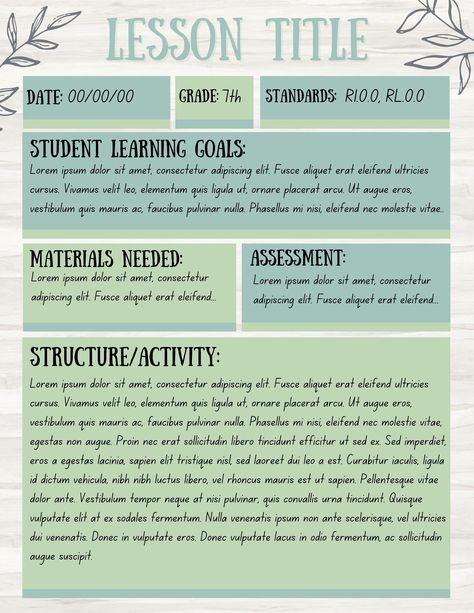 Teacher Lesson Plans Template, Editable Lesson Plan Template, Lesson Plan Outline, Digital Lesson Plans, Lesson Plan Examples, Teaching Lessons Plans, Lesson Plan Template Free, Lesson Plan Template, Dance Program