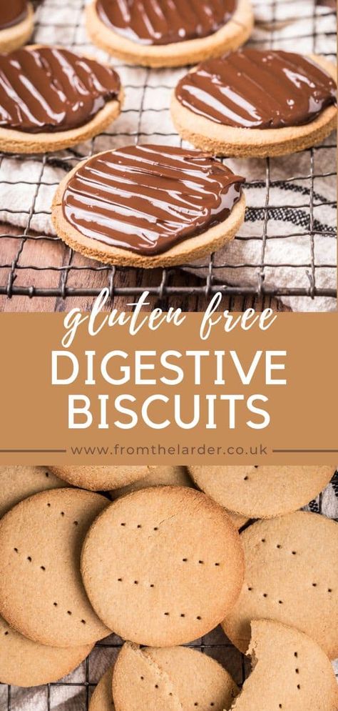 Gluten-Free Digestive Biscuits are simple yet strong and flavourful biscuits, ideal for tea-dunking or making into your favourite pie crust. #glutenfree #digestive #biscuits Gluten Free Digestive Biscuits, Malted Cookies, Gf Biscuits, Digestive Cookies, Glutenfri Baking, Gingersnap Cookies, Gf Cookies, Gluten Free Biscuits, Biscuits Cookies