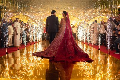 Photo of Couple entry with guests holding cold pyros. Couple Entry, Photo Of Bride, Lehenga Jewellery, Long Trail, Happy New Year Images, Indian Wedding Photos, Wedding Register, Bridal Photos, Popular Wedding