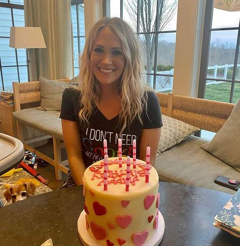 Carrie Underwood House, Carrie Underwood Family, Mike Fisher, Love You Like Crazy, Carrie Underwood Pictures, Carrie Underwood Photos, 38th Birthday, White Pot, Wooden Dresser