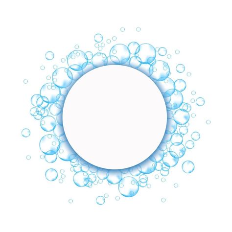 Soap Bubbles Illustration, Bubble Logo Design, Cartoon Spaceship, Clipart Animals, Bubble Gift, Bubble Pictures, Adobe Illustrator Graphic Design, Frame Blue, Foam Soap