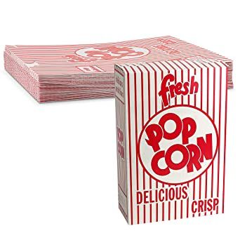 Colorful and Fun Carnival Style Striped 2.8 oz. Cardboard Popcorn Box Great for Movies, Circuses, and Stadium by MT Products (50 Pieces) Paper Popcorn, Popcorn Holder, Popcorn Buckets, Party Popcorn, Popcorn Containers, Movie Theater Popcorn, Movie Night Popcorn, Movie Popcorn, Corn Pops