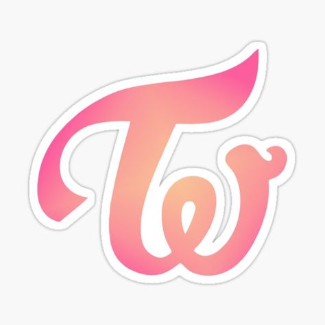 Twice Sticker, Stickers For Sale, Apricot, Neon, For Sale