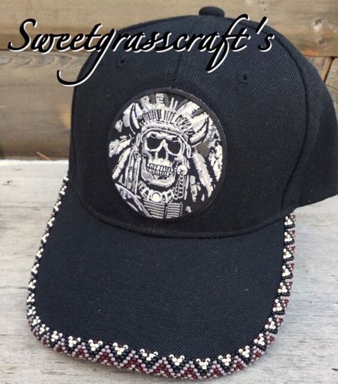 Native Hat, Beaded Hat Bands, Native American Beadwork Patterns, Beaded Shoes, Beaded Earrings Native, Beadwork Designs, Beaded Hat, Beaded Earrings Diy, Native Beadwork