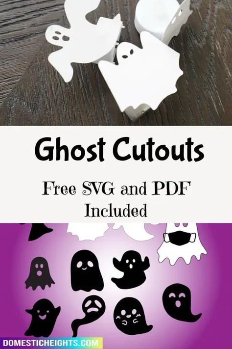 Ghost Free Svg, Free Ghost Svg Files For Cricut, Ghost Svg Free, Halloween Cricut Crafts, Halloween Svgs Free, Ghost Silhouette, Cardstock Crafts, Cricut Svg Files Free, Halloween Kindergarten