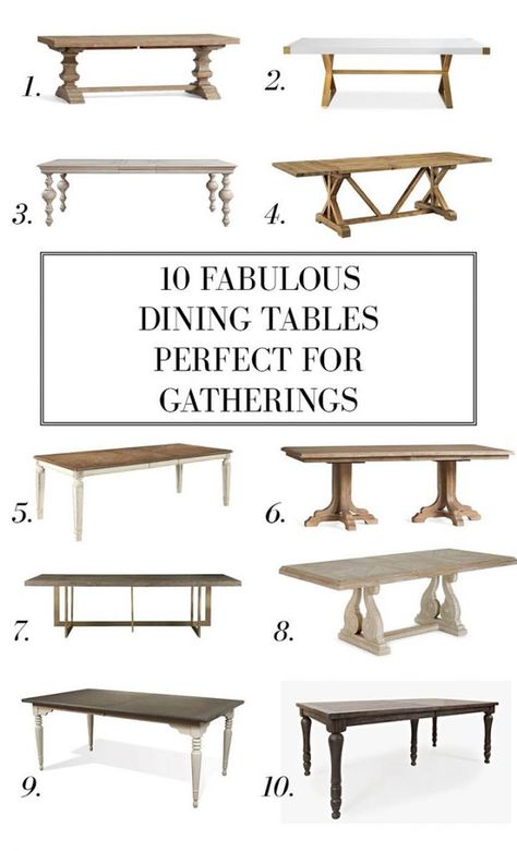 10 Fabulous Dining Tables Perfect for Gatherings | Less Than Perfect Life of Bliss | home, diy, travel, parties, family, faith Types Of Dining Tables, Family Dining Table, Gathering Table, Pumpkin Spice Lattes, Shore House, Family Dining, Like Someone, Diy Travel, Low Low