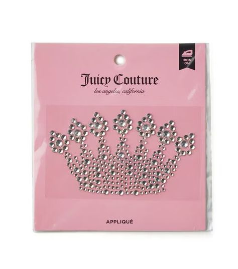 Juicy Couture 3" Rhinestone Crown Iron On Patch | JOANN Juicy Couture Crown Logo, Crown Applique, Rhinestone Designs Templates, Wedding Horseshoes, Horseshoe Decor, Crown Logo, Rhinestone Crown, Handmade Dress, Hot Iron