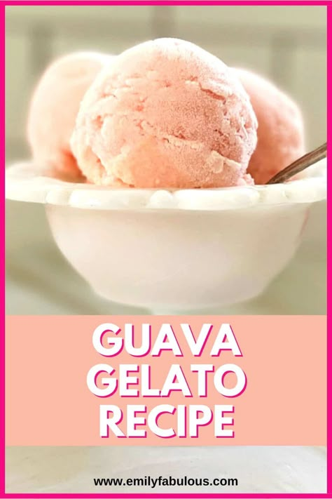 Guava Nectar Recipes, Guava Ice Cream, Guava Desserts, Guava Nectar, Gelato Recipes, Guava Recipes, Custard Ice Cream, Gelato Recipe, Easy Ice Cream Recipe