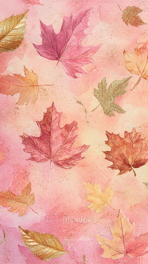 Desktop Computer Wallpaper, Wallpapers Autumn, Fall Background Wallpaper, Aesthetic Phones, Background Fall, Pink Thanksgiving, Glitter Phone Wallpaper, Cozy Fall Vibes, Fall Wallpapers