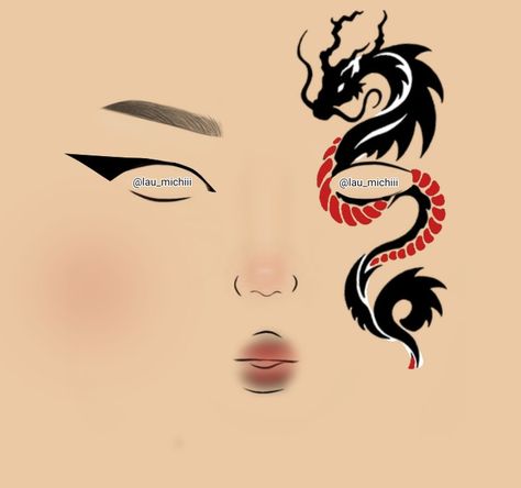 Dragon Makeup Look Easy, Dragon Eye Makeup, Dragon Eyeliner, Snake Face Painting, Dragon Makeup Look, Ninja Makeup, Dragon Makeup, Makeup Tips Eyeshadow, Goth Eye Makeup