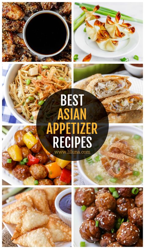 Easy Asian Inspired Appetizers, Mini Asian Appetizers, Make Ahead Asian Appetizers, Best Asian Appetizers, Healthy Asian Appetizers, Asian Savory Snacks, Asian Appetizers Easy Simple, Asian Party Appetizers, Chinese Food Appetizers Simple