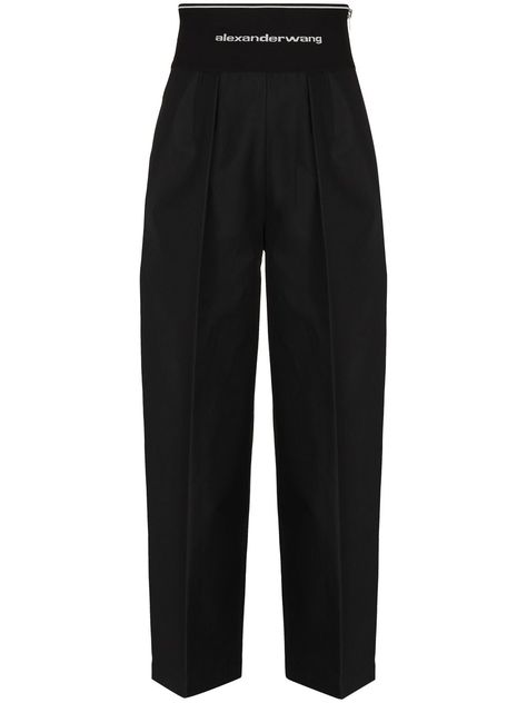 Alexander Wang Pants, Korean Life, Cropped Wide Leg Trousers, Black Wide Leg Trousers, Designer Pants, Outfit Check, Frayed Denim, Short Legs, Pants Design