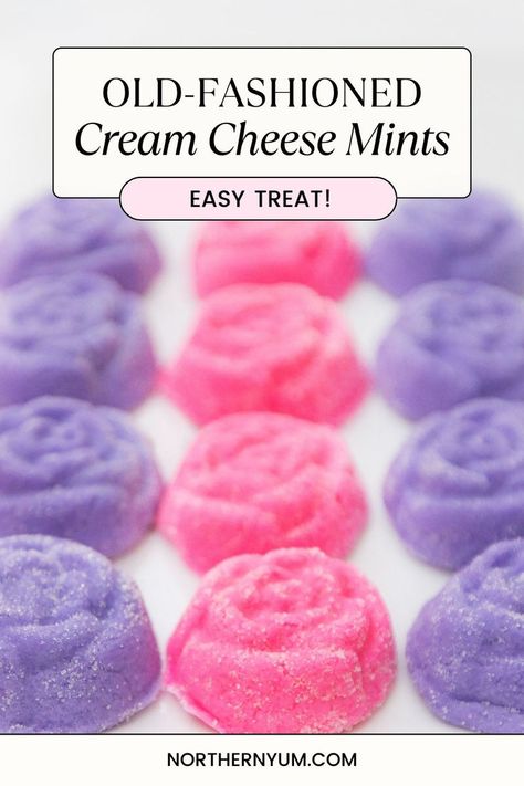 Cream Cheese Mints - Easy Party Treat Cream Cheese Mints Wedding, Cream Cheese Mint Molds, Buttermints Recipe, Candy Molds Recipes, Easy Party Treats, Cream Cheese Mints Recipe, Mints Recipe, Wedding Mints, Easter Animals