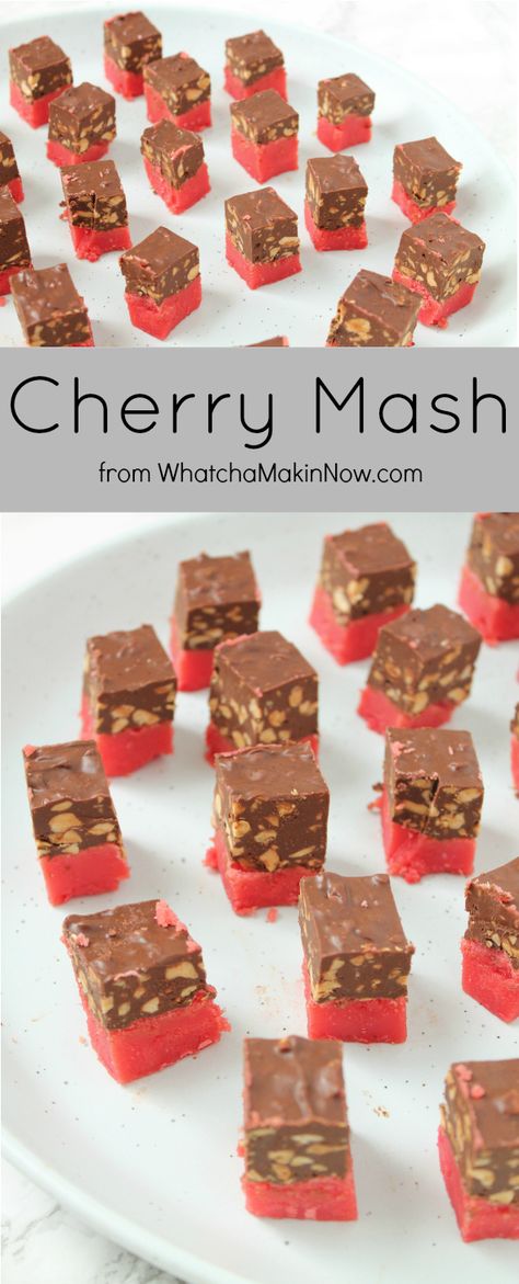 Cherry Mash Bars Recipe, Cherry Mash Recipe, Cherry Mash Candy Recipe, Cherry Mash Candy, Holiday Desserts Cookies, Cherry Mash, Christmas Candy Easy, Dessert Christmas, Xmas Baking