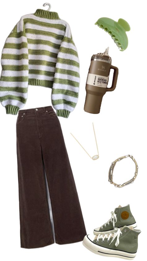 Fall Fit, Brown Outfit, Green Outfit, Green And Brown, Birthday Outfit, Sage Green, Outfit Inspo, Green