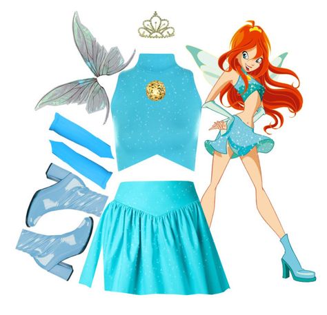 "Winx Club ~ Bloom" by lalalasprinkles ❤ liked on Polyvore featuring WearAll, Moschino, Mark Broumand and Kate Marie Wind Club Costume, Bloom Winx Club Costume, Wind Club, Winx Cosplay, Kostuum Halloween, Cute Group Halloween Costumes, Bloom Winx, Fairy Halloween Costumes, Best Friend Halloween Costumes