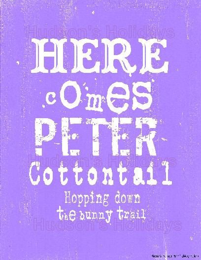 I Daycare Quotes, Easter Sayings, Prada Style, Easter Pics, Rabbit Vintage, Easter Bonnets, Periwinkle Purple, Art Words, Here Comes Peter Cottontail