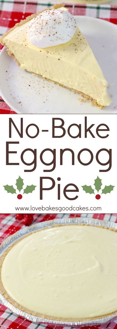 Your holiday won't be complete without this No-Bake Eggnog Pie! It'll become a family-favorite! AD No Bake Eggnog Pie, Eggnog Pie Recipe, Eggnog Pie, Diy Easy Recipes, Dessert Aux Fruits, Egg Nog, Oreo Dessert, Christmas Cooking, Chicken Nuggets