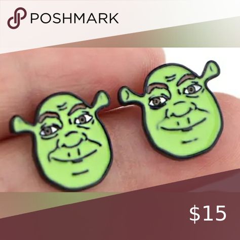 Shrek stud earrings Shrek, The Social, Fashion Home Decor, Fashion Home, Stud Earrings, Beauty, Home Decor, Home Décor