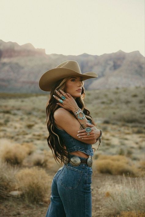 Western Photo Shoots, Turquoise Tuesday, Real Turquoise Jewelry, Cowgirl Photoshoot, Denim Photoshoot, Cowboy Hat Styles, Cowgirl Photo, Western Photoshoot