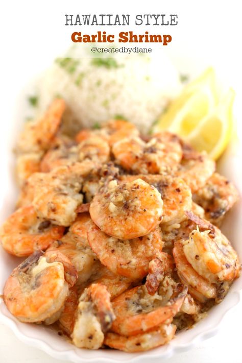 Shrimp In Shell Recipes, Shell On Shrimp Recipes, Hawaiian Recipes, Shell Fish, Meal Prep Plans, Garlic Butter Shrimp, Butter Shrimp, Shrimp Dishes, Shrimp Recipe