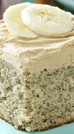 Cake With Coffee Frosting, Coffee Frosting, Cake With Coffee, Cake Banana, Banana Cake Recipe, Pot Luck, A Piece Of Cake, Piece Of Cake, Banana Recipes