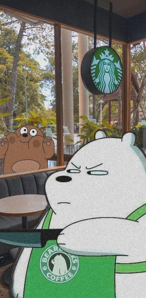 Starbucks Wallpaper Iphone, Bare Bears Wallpaper, We Bare Bears Wallpaper, We Bear Bears, We Are Bears, Starbucks Wallpaper, Bears Wallpaper, We Bare Bears Wallpapers, We Bear