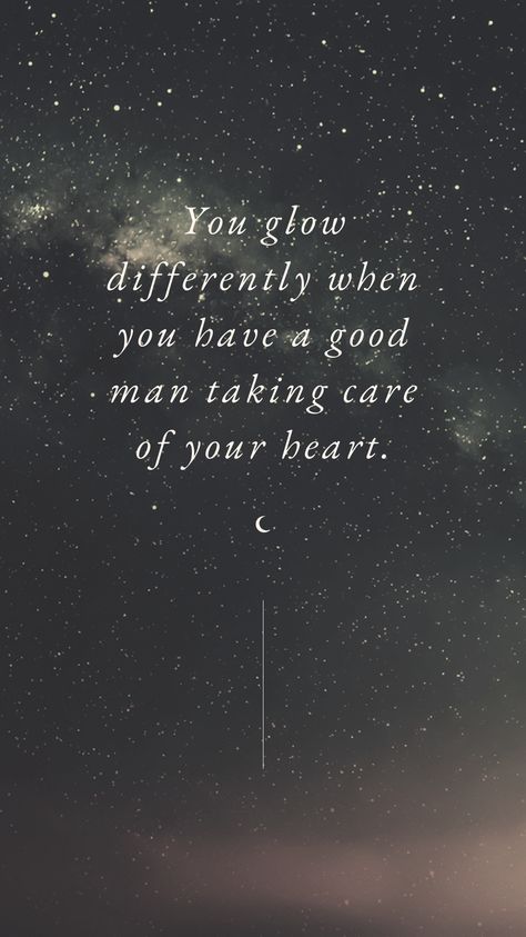 You glow differently when you have a good man taking care of your heart. Glow Different Quotes, You Glow Different When Your Loved, You Glow Differently When Your Happy, Quotes About Glowing Differently, Glow Different When Youre Happy Quotes, And In The Darkness Hearts Aglow, Women Glow Differently When Loved, Bangla Quotes, Finally Happy