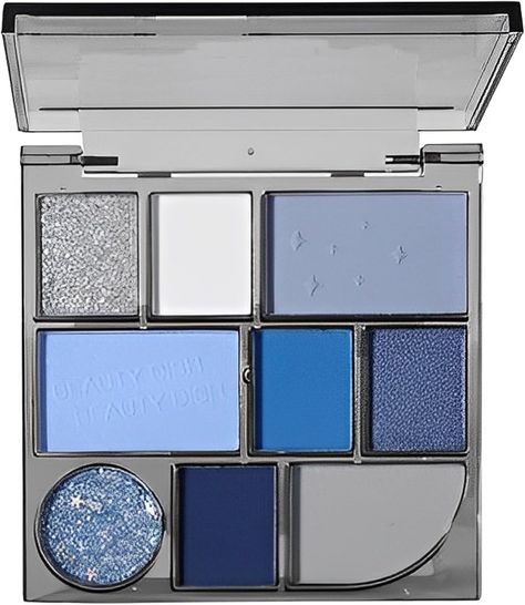 Navy Blue Makeup, Blue Pallets, Blue Eyeshadow Palette, Skin Care Salon, Blue Palette, Pigment Eyeshadow, Blue Eyeshadow, Blue Makeup, Girls Gift