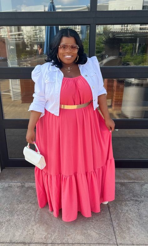 Plus Size Petite Maxi Dress, Spaghetti Strap Maxi Dress Outfit, Plus Size Pink Outfits For Women, Long Skirt Outfits For Summer Plus Size, Spring Plus Size Outfits 2024, Plus Size Modest Outfits, Plus Size Summer Outfits 2023, Plus Size Maxi Dress Summer, Plus Size Fashion Outfits