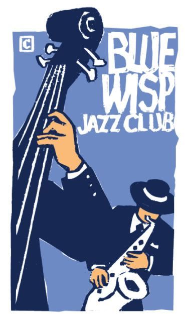 Posters by Gary Joseph Cieradkowski: 020 Blue Wisp Jazz Club Blues Music Art, Blues Poster, Jazz Posters, Jazz Instruments, Woodcut Illustration, Jazz Sheet Music, Music Concert Posters, Jazz Poster, Jazz Art