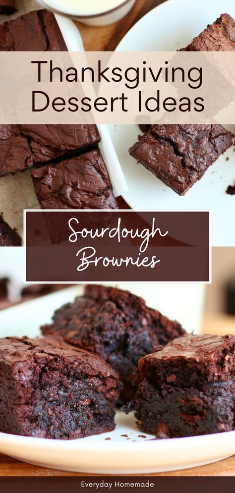 Indulge in the best Sourdough Brownies for your holiday baking! This quick recipe uses sourdough starter discard to create rich, fudgy brownies that are soft and thick. Perfect for Thanksgiving, Christmas, or any holiday gathering, these homemade sourdough discard brownies are sure to impress. Bake them the same day for a decadent dessert everyone will love. Sourdough Thanksgiving Recipes, Sourdough Christmas Recipes, Brownies Thanksgiving, Sourdough Thanksgiving, Sourdough Discard Brownies, Discard Brownies, Sourdough Brownies, Thanksgiving Dessert Ideas, Sourdough Starter Discard