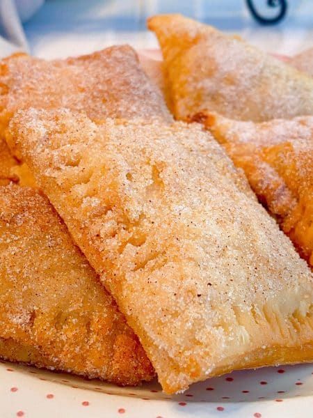 Fry Pie Dough, Fried Peach Hand Pies, Hand Held Peach Pies, Deep Fried Pies, Fried Peach Pies With Fresh Peaches, Coconut Cream Fried Pies, Peach Hand Pies With Fresh Peaches, Fried Peach Pies Homemade, Refrigerated Pie Crust Recipes