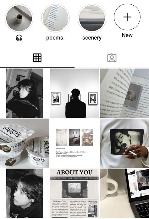 Monochrome Instagram Feed, Insta Themes Aesthetic, Taehyung Theme, Ig Icons Highlights Aesthetic, Aesthetic Taehyung, Taehyung Instagram, Monochrome Aesthetic, Ig Feed Ideas, Best Instagram Feeds