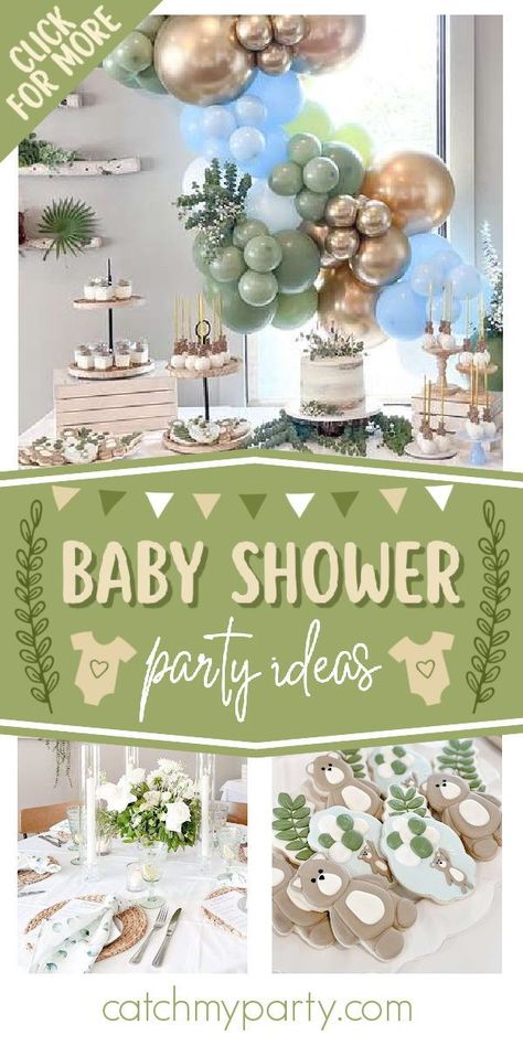 Take a look at this beautiful rustic baby shower! The cookies are so cute! See more party ideas and share yours at CatchMyParty.com August Boy Baby Shower Ideas, Rustic Baby Shower Boy, August Baby Shower Ideas, Rustic Baby Shower Ideas, Earthy Baby Shower Ideas, Rustic Baby Shower Cake, August Baby Shower, Baby Shower Party Planning, Baby Boy Shower Party