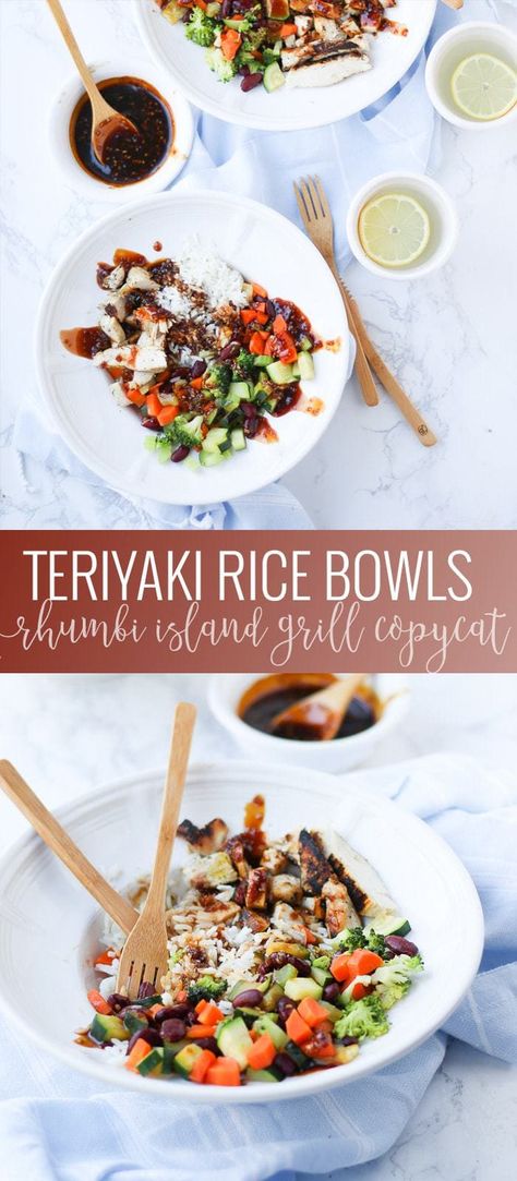 Teriyaki Rice Bowl, Sweet Teriyaki Sauce, Teriyaki Rice, Olive Garden Pasta, Grilled Rice, Rice Bowl Recipe, Ground Turkey Recipes Healthy, Healthy Ground Turkey, Delicious Veggies