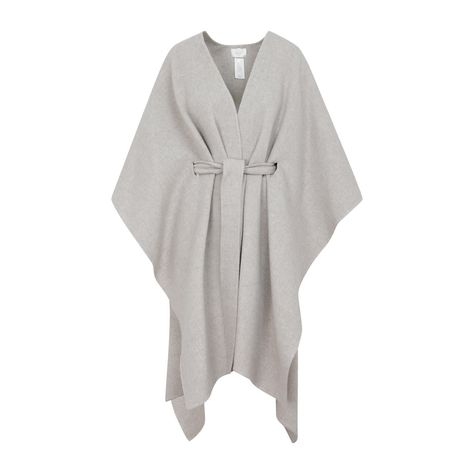 The Row Light Gray Toba Virgin Wool & Cashmere Wrap Coat. Light Gray wool and cashmere, wrap-style, tonal belt on waist, cape sleeves, asymmetric hem.Gender: WomenMaterial: 90%WOOL 10%CASHMEREColor: GreyMade in: ITProduct ID: 5977.W2147*Import tax/duty will be calculated at checkout (If applicable) Waist Cape, Belted Wrap Coat, Womens Closet, Cashmere Color, Cashmere Wrap, Cape Sleeves, Wrap Coat, Long Coat, Asymmetric Hem