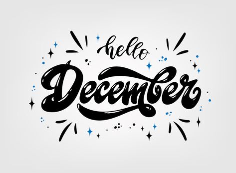 December Font Ideas, December Hand Lettering, December Typography, December Calligraphy, December Lettering, December Font, Quotes December, Christmas Hand Lettering, December Design