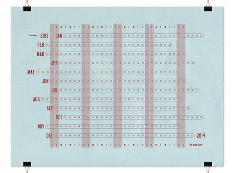 Linear Calendar, Letterpress Calendar, 달력 디자인, Future Office, Calendar Layout, Year Calendar, Project Management Tools, Print Calendar, Calendar Design