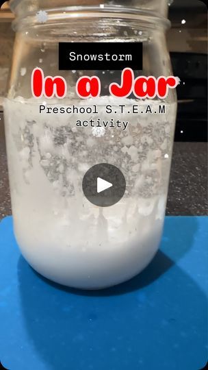 Steam Experiments For Preschool, Weather Experiments Preschool, Weather Related Science Experiments, How To Make Snow Science Experiment, 1st Grade Weather Experiment, Snowstorm In A Jar Experiment, Rain Cloud In A Jar Experiment, Steam Activities, Playdough Recipe