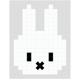 Grafische collectie - Pixel - IXXI Miffy Pixel Art, Pixel Art Facil, Knitting Graphs, Alpha Designs, Intarsia Knitting, Pixel Art Grid, Stitch Crochet, Pixel Pattern, Crafts Jewelry