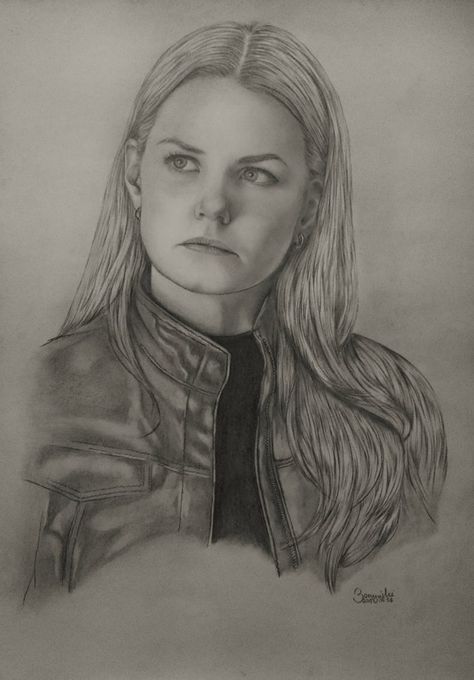 By Mike's Art Swan Drawing, Once Upon A Time Funny, Once Up A Time, Emma Swan, Jennifer Morrison, Captain Swan, Drawing Skills, Disney Drawings, Old Art