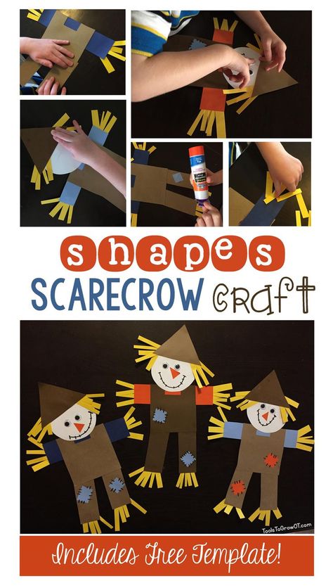 Scarecrow Craft, Scarecrow Crafts, Fall Preschool Activities, Fall Arts And Crafts, The Scarecrow, Fall Art Projects, Fall Kindergarten, Craft Craft, Fall Preschool