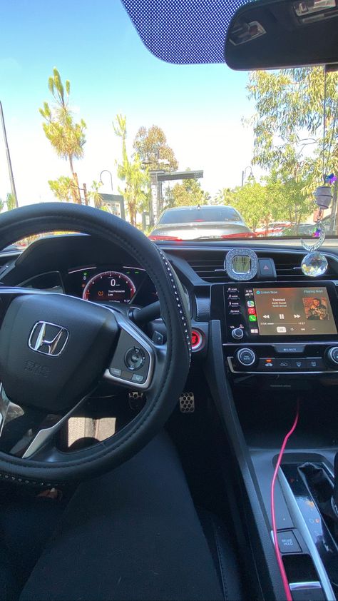 Honda Civic Car, Honda Civic Sport, Civic Car, Honda Accord Sport, Girly Car Accessories, Car Deco, Girly Car, Car Goals, Car Inspiration