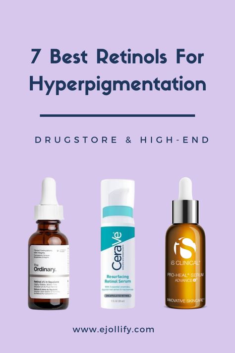 Retinol For Hyperpigmentation: 7 Best Retinols & How To Use Them Hyperpigmentation Mask, Eye Bag Cream, Hyperpigmentation Serum, Treat Hyperpigmentation, Best Retinol, Treating Hyperpigmentation, Best Eye Cream, Retinol Cream, Best Serum