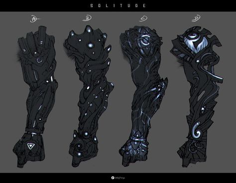 ArtStation - Solitude - Arm, Christian Steve Scampini Kurama Susanoo, Prosthetic Arm, Cybernetic Arm, Arte Doodle, Futuristic Armour, Super Powers Art, Arte Robot, Fantasy Props, Cyberpunk Character