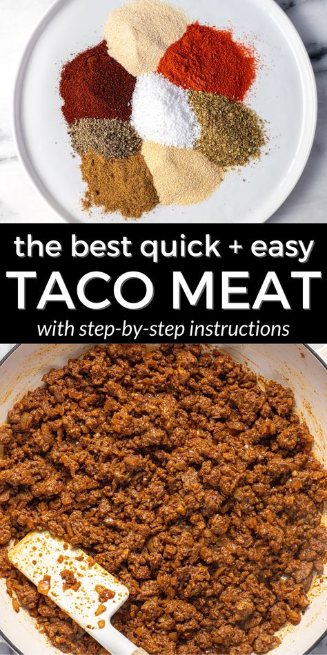 Best Taco Meat Recipe, Best Taco Meat, Taco Meat Seasoning, Taco Meat Recipe, Ground Beef Recipes Keto, Beef Recipes Keto, Beef Taco Seasoning, Beef Tacos Recipes, Taco Meat Recipes