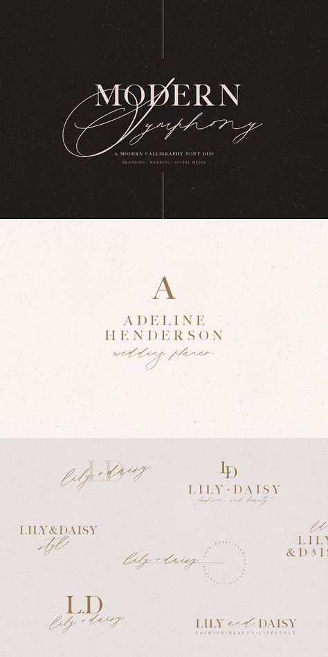 Sale! | Modern Symphony Font Duo by Calamar on @creativemarket Font Trends, Fonts Elegant, Wedding Script Fonts, Calligraphy Typeface, Elegant Logos, Pretty Font, 잡지 레이아웃, Serif Logo, Classy Fonts